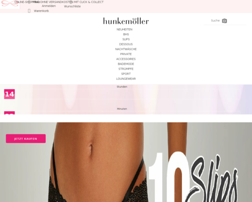 hunkemoller.de besuchen